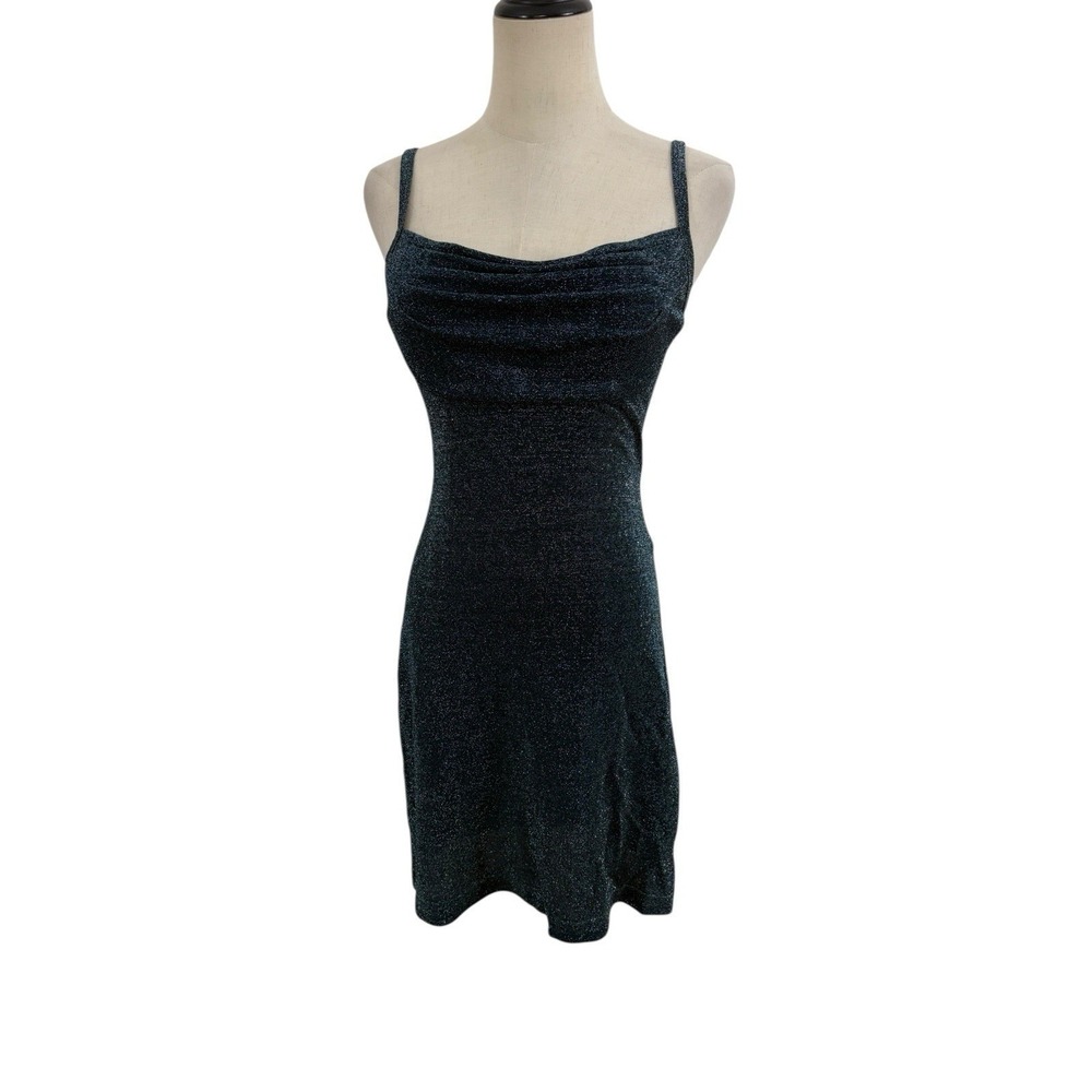 Vtg 90s All That Jazz Mini Dress Women S Sparkly Metallic Bodycon Going out Club